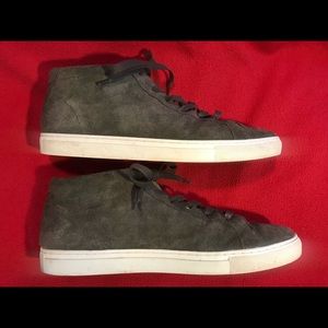 BANANA REPUBLIC Hi-Top Shoes, Olive, Suede, Size 12